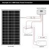 image2Pack ExpertPower 100 Watt 12 Volt Monocrystalline Solar Panel Compact Design 3543 x 2283 x 118 in High Efficiency Module PV Power for Battery Charging Boat Caravan RV Off Grid Applications200W