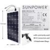 imageExpertPower 100W Flexible Solar Panel HighEfficiency Module with Monocrystalline Maxeon Solar Cells for RV Boat Camping and Generator Charging Applications