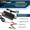 imageExpertPower 128V 5A Smart Charger for Lithium LiFePO4 Deep Cycle Rechargeable Batteries5 Amp