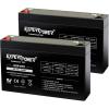 imageExpertPower 6Volt 7AH Sealed Lead Acid SLA Battery with F1 Terminal EXP670 Replaces Powertron PEA6V65F3 Enduring 3FM72 Pack  6V7 AH