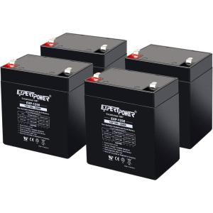 image4 Pack ExpertPower 12V 5Ah Home Alarm Battery With F1 Terminals  EXP1250