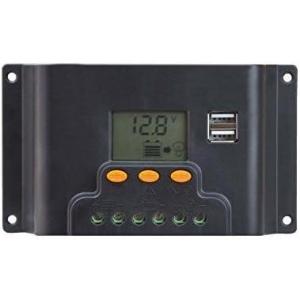 imageExpertPower 20A 1224V Intelligent PWM Solar Charge Controller with Adjustable Parameter LCD Display Dual USB Ports for AGM Gel LiFePO420A