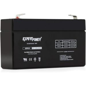 imageExpertPower EXP612 6V 12 Amp Rechargeable Battery Replaces LEOCH DJW612 T1 F1 6V13AH 6V14AH 6V12AH LP614  F1 Terminals Valve Regulated Lead Acid Battery