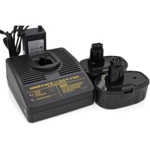 imageExpertPower 18v 3000mAh NiMh Power Tool Battery for Dewalt DW9096 DW9095 DW9098 DC9096 DE9039 DE9095 DE9096 DE9098 Battery Pack 2 Batteries  1 Charger