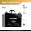 imageExpertPower 12V 35Ah Gel Deep Cycle Solar Battery Sealed Gel Technology for Marine Mobility Applications SLA11561Pack 12V SLA 35AH