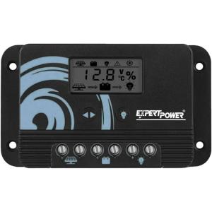 imageExpertPower 10A 1224V Intelligent PWM Solar Charge Controller with Adjustable Parameter LCD Display Dual USB Ports for AGM Gel LiFePO410A