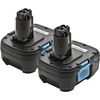image:imageExpertPower 2 Pack Replacement Battery for DeWalt DC9182 DC9181 DC9180 18V XRP Lithium Ion fits All Dewalt 18 Volt Tools