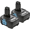 image:imageExpertPower 2 Pack Replacement Battery for DeWalt DC9182 DC9181 DC9180 18V XRP Lithium Ion fits All Dewalt 18 Volt Tools